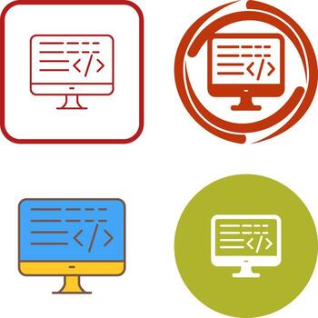 Coding Icon Design vector