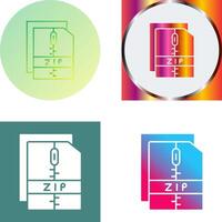 Zip File Icon Design vector