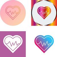 Heart Beat Icon Design vector