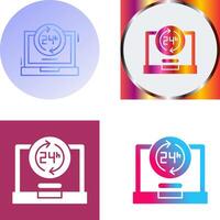 24 Hours Icon Design vector