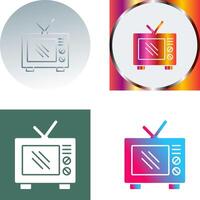 antiguo televisión icono diseño vector