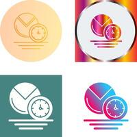 Pie Chart Icon Design vector