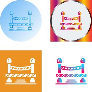 Do Not Cross Line Icon Design vector