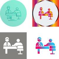 Evaluating work Icon Design vector