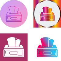 Tissue Box Icon Design vector