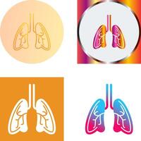 Lungs Icon Design vector