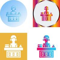 Office Reception Icon Design vector