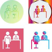 Employee Interview Icon Design vector