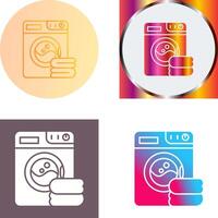 Washing Machine Icon Design vector