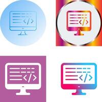 Coding Icon Design vector