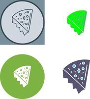 Pizza rebanada icono diseño vector