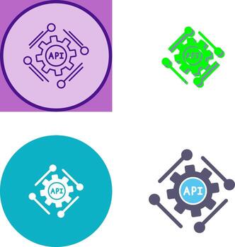 Api Icon Design vector