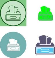 Tissue Box Icon Design vector