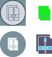 Zip File Icon Design vector