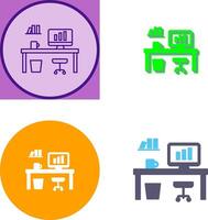 Office Desk Icon Design vector