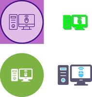 Desktop Computer Icon Design vector