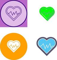 Heart Beat Icon Design vector