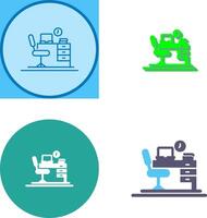 Office Desk Icon Design vector