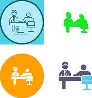 Evaluating work Icon Design vector