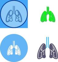 Lungs Icon Design vector