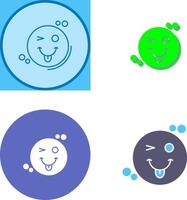 Tongue Out Icon Design vector