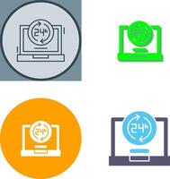 24 Hours Icon Design vector