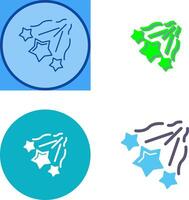 Falling Stars Icon Design vector