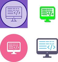 Coding Icon Design vector