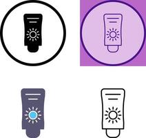 Sun Cream Icon Design vector