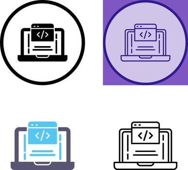 Coding Icon Design vector