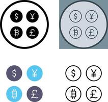 Currency Symbols Icon Design vector