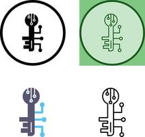 Electronic Key Icon Design vector