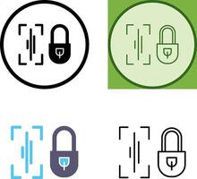 Voice Lock Icon Design vector