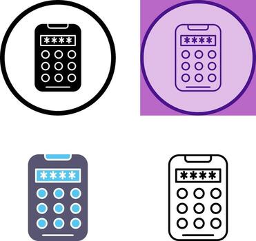 Pin Code Icon Design vector
