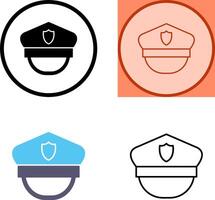 policía sombrero icono diseño vector
