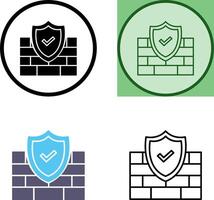 FireWall Icon Design vector