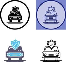 coche proteccion icono diseño vector