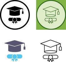 graduación sombrero icono diseño vector