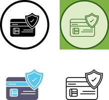 Card Protection Icon Design vector