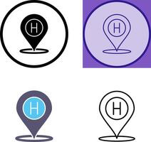 Hotel Location Icon Design vector