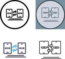 Data Transfer Icon Design vector