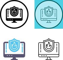 Firewall Icon Design vector