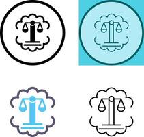 Justice Scale Icon Design vector