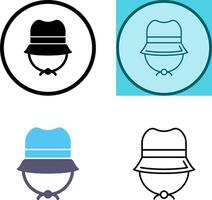 cámping sombrero icono diseño vector