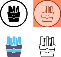 Fries Icon Design vector