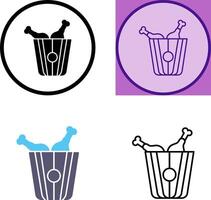 Fried Chicken Icon Design vector