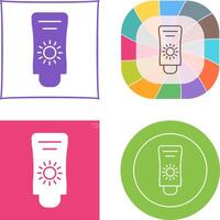 Sun Cream Icon Design vector