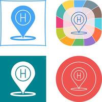 Hotel Location Icon Design vector