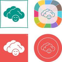 Cloudy Icon Design vector