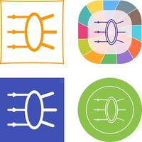 Refraction Icon Design vector